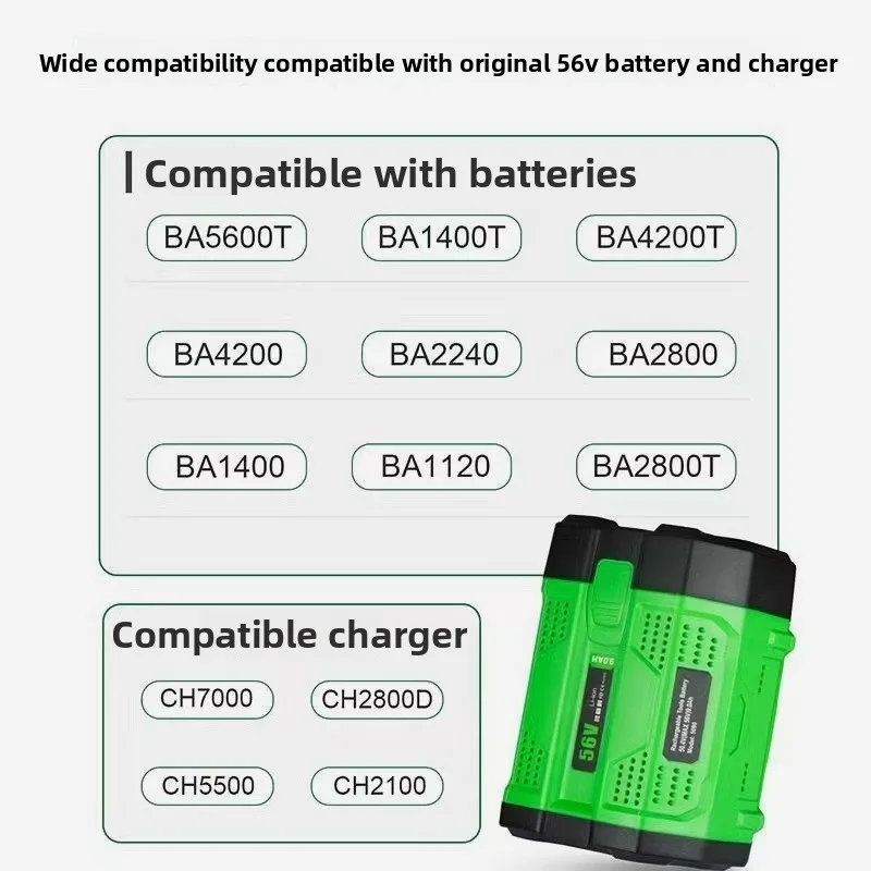 Universal 56V 4.0Ah Lithium-ion Battery for EGO Power+ BA1400 BA2800 BA5600T BA4200 BA2240 BA1120, Replacement for EGO Lawn Mowe