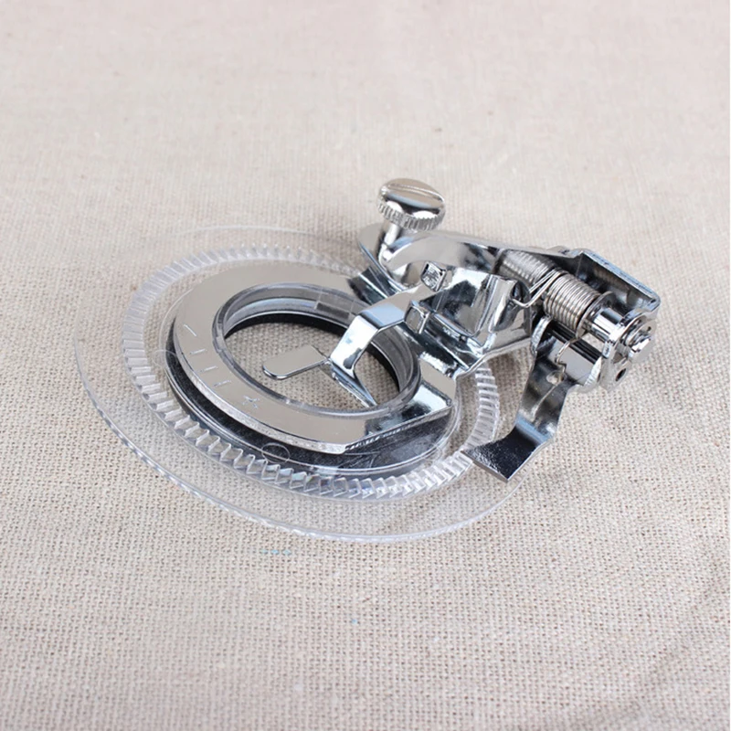 1pc Universal Decorative Daisy Round Flower Stitch Sewing Machine Presser Foot-Fits All Low Shank Snap-On Sewing Machines