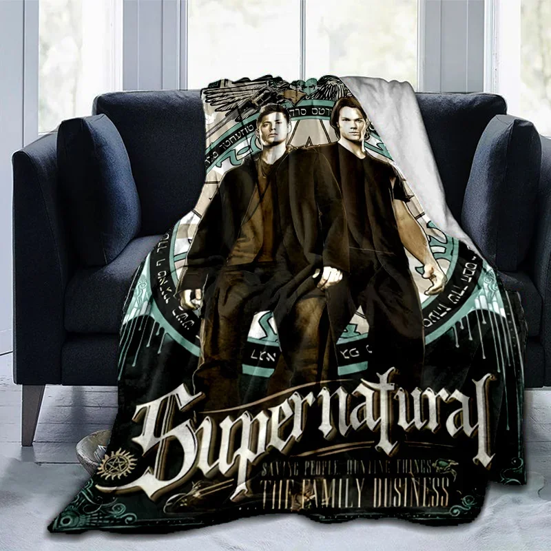 Custom 1pc Comfort Blanket Featuring The Supernatural Characters Winchester Brothers(Dean And Sam), Home Decor Or As A.
