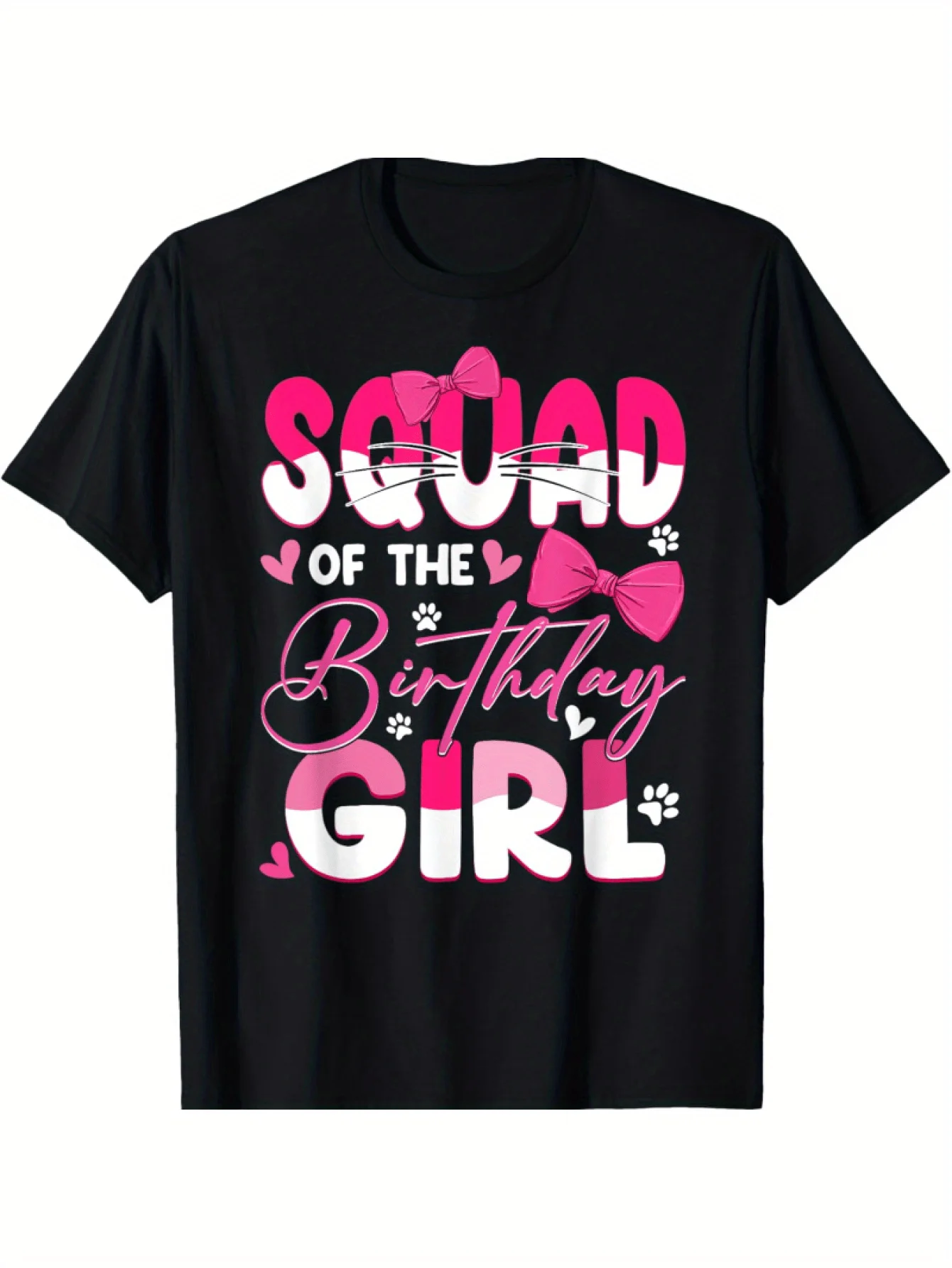 Squad Of The Birthday Girl Cat Kitty Family Matching T Shirt
