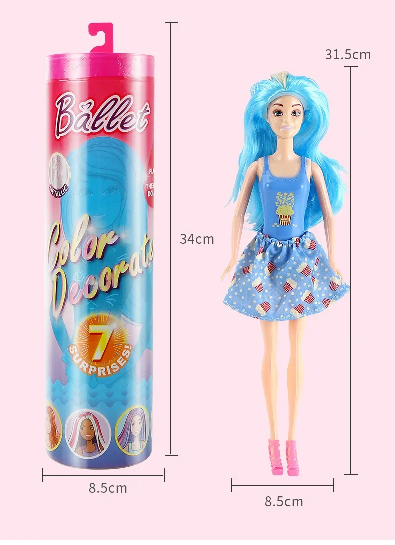 

Волшебная кукла-сюрприз: меняющая цвет принцесса с водными играми и сменными нарядами для девочек от 3 до 6 лет