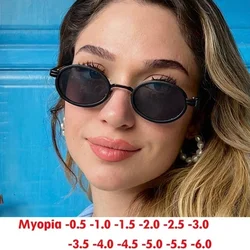 Oval Small Frame Sunglasses Steampunk Metal Retro Fashion Sunglasses Women
