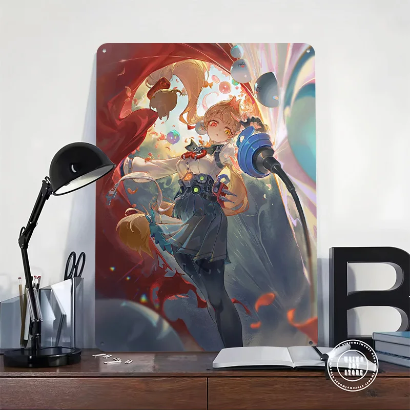 Alice Thymefield Zenless Zone Zero Printed Poster Customized Retro Wall Art Vintage Metal Tin Signs for Mancave Decoration House
