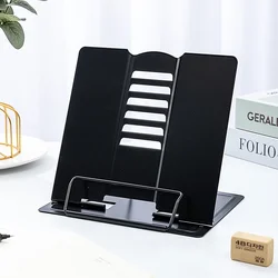 1PC Metal Adjustable Reading Book Holder Portable Cookbook Documents Bookstands Tablet Music Score Recipe Stand Home Table Tools