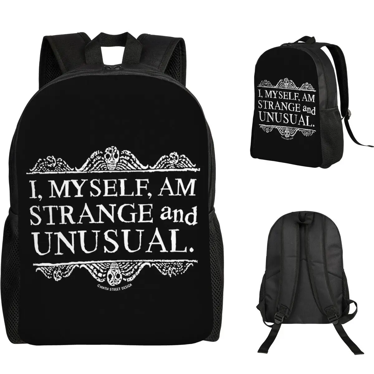 I, Myself, Am Strange And Unusual. Student Backpack School Bag Hiking Travel Daypack for Men Women Fashion Bookbag Shoulder Bags