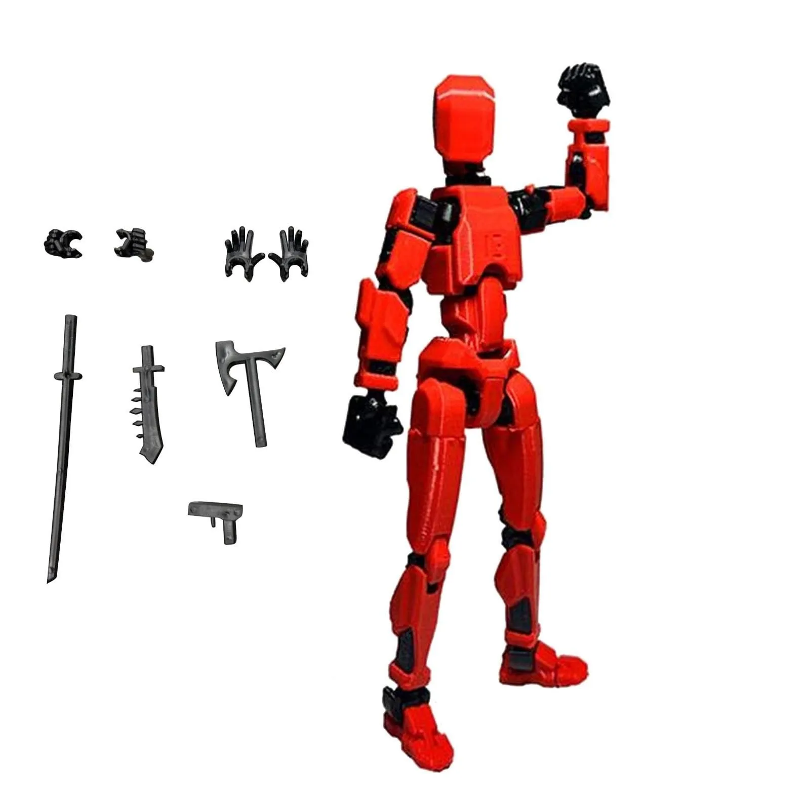 Titan T13 Action Figures Lucky Dummy 13 Robot Anime Figures Fidget Toys for Boy Autism Toy Multi Joints Movable Cool Gadget Toys