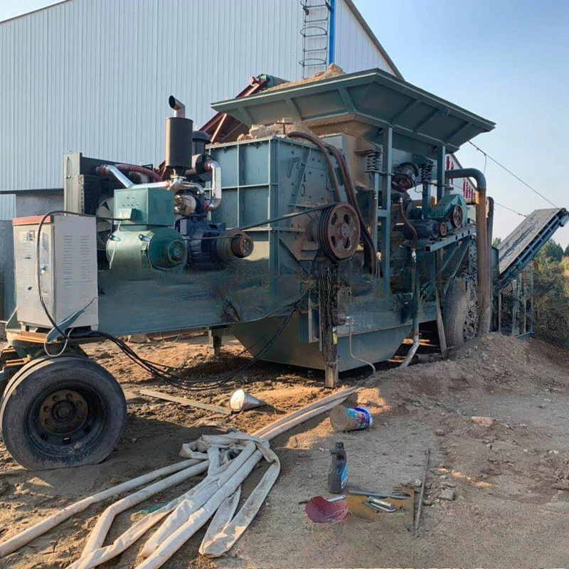 Vehicle-mounted mobile sand production line, mobile sand and gravel production line