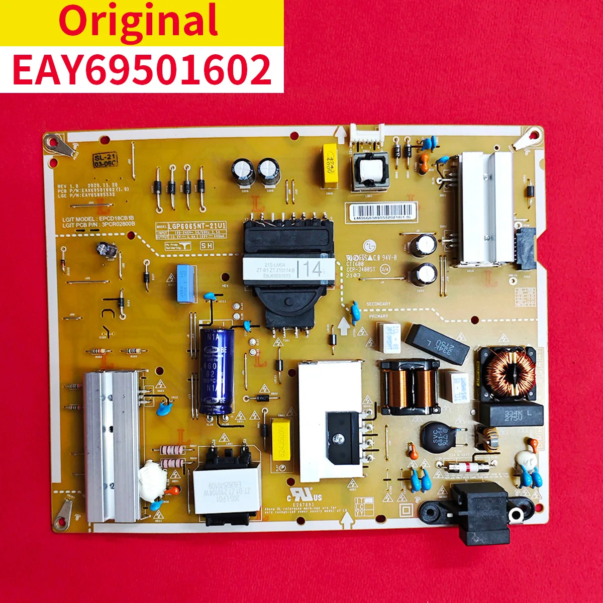 Original testing work power board for LGP6065NT-21U1 EAX69501602 EAY65895532