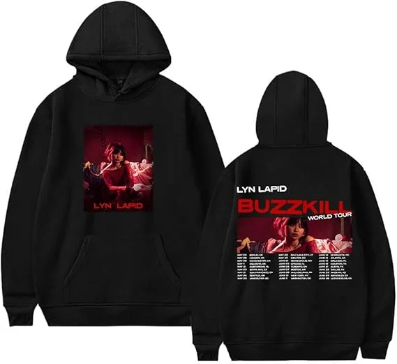 

Lyn Lapid Buzzkill World Tour 2025, толстовки с капюшоном для женщин и мужчин, повседневная толстовка с длинными рукавами, одежда