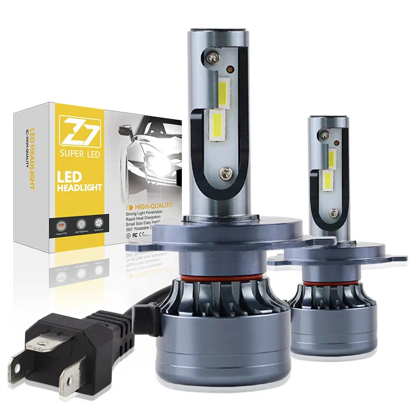 

2Pcs H7 Super Bright Lamps Car Headlight H4 LED H8 H9 H11 9005 HB3 9006 HB4 6500K White Led Lights 12V Auto Headlamp Bulbs