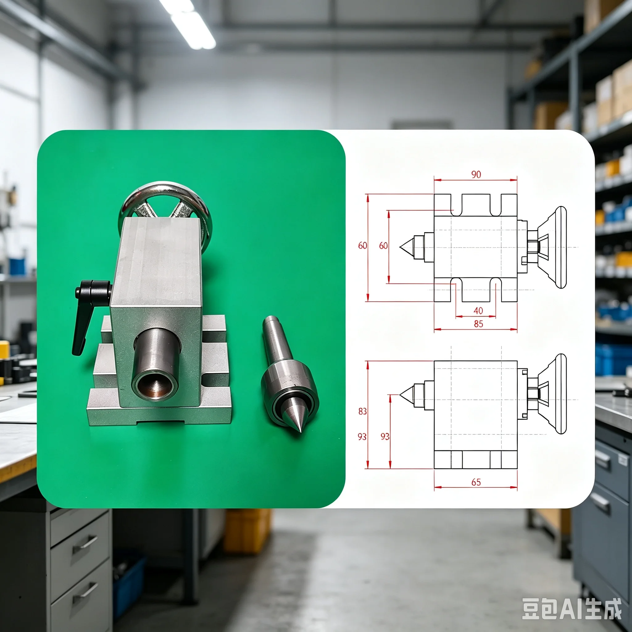 Tailstock Center Height 65 Mm in Stock for K-80 4th Axis 80MM 3 Jaw Chuck Rotary A Axis Use CNC Router Engrving Carving Machine