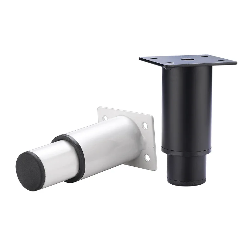 Adjustable Furniture Leg Cold Rolled Steel Black White Table Feet Replacement Cabinet Sofa Metal Foot Furniture Hardware