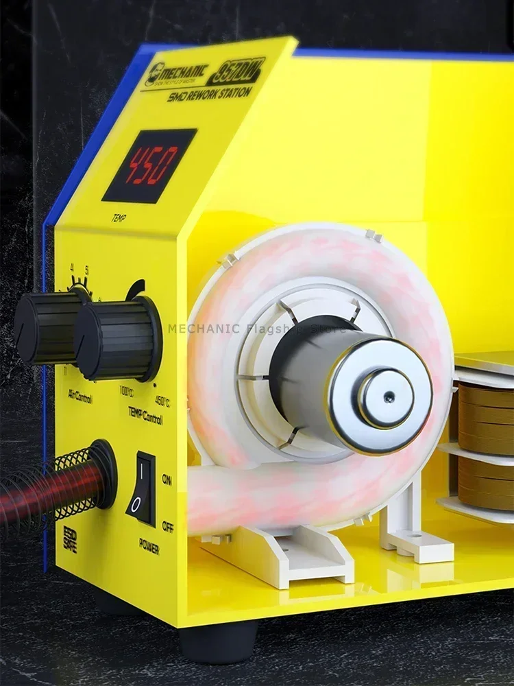สถานีบัดกรีช่าง 957DW Desoldering Station 2-scroll Hot Air Rework Station สําหรับเครื่องทําความร้อนกระดานหลักดีบุกบัดกรี