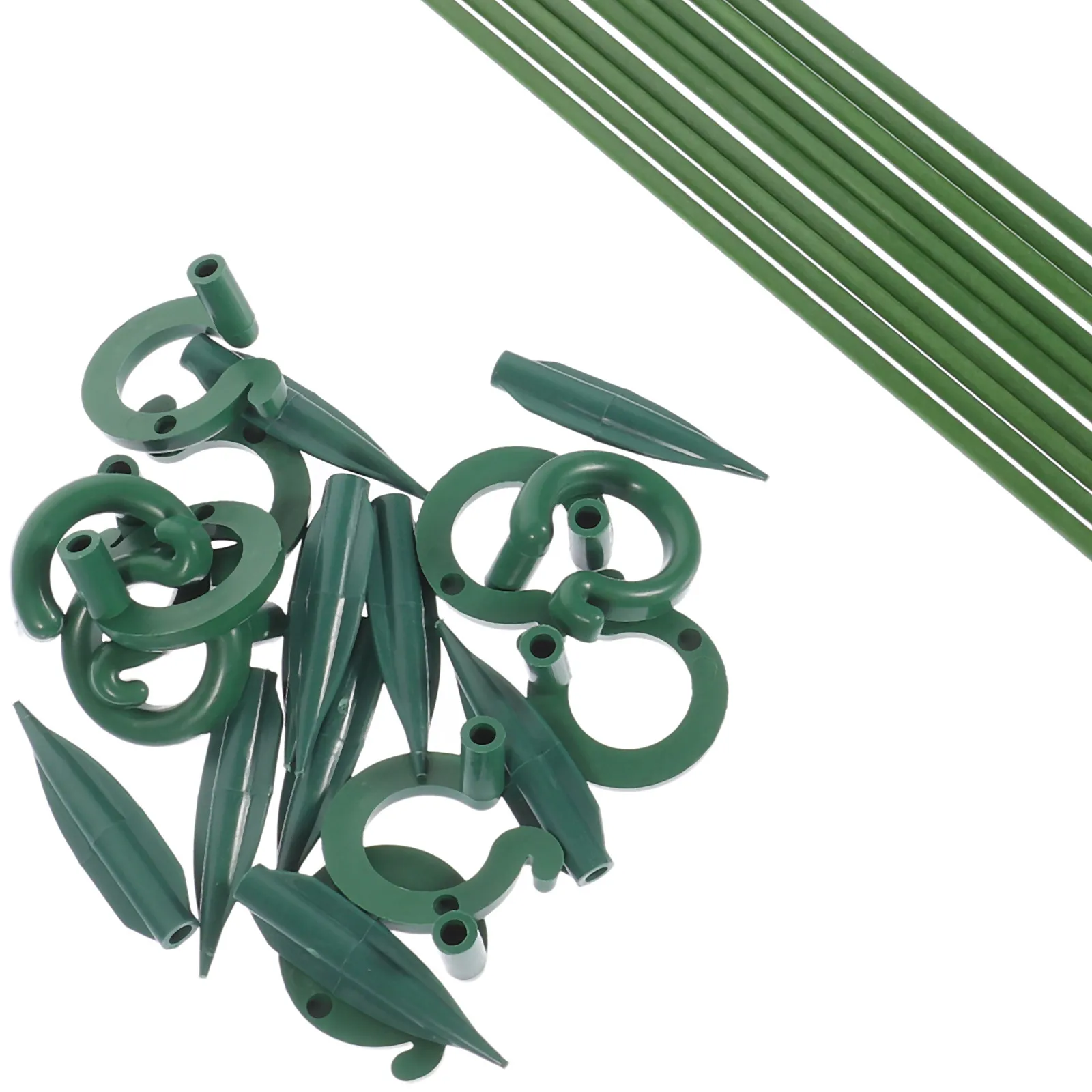 

10Pcs Plant Growth Support Rack Sturdy ABS Potted Plant Support Rod for Climbing Plants Garden Flower Stakes Stick