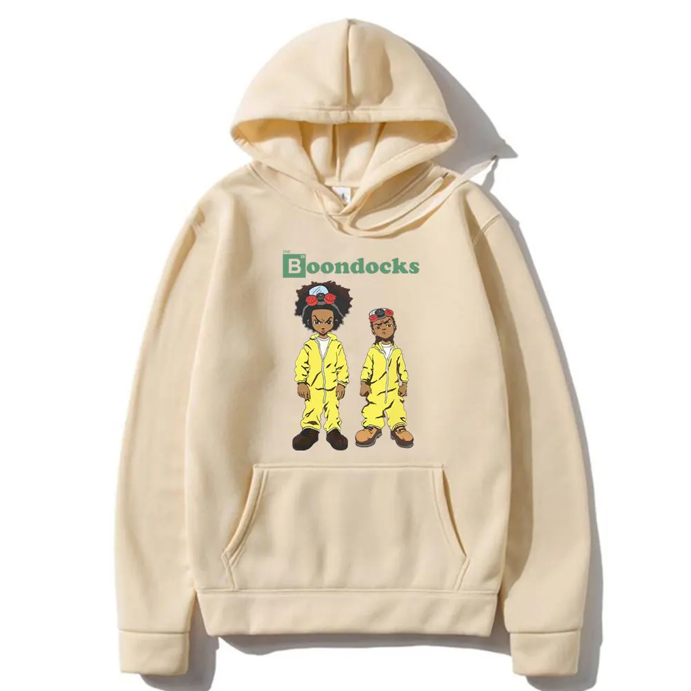 The Boondocks Printed Hoodie Funny Anime Huey And Riley Fun Breaking Bad Jesse Pinkman Graphics Classic Simple Long Sleeve