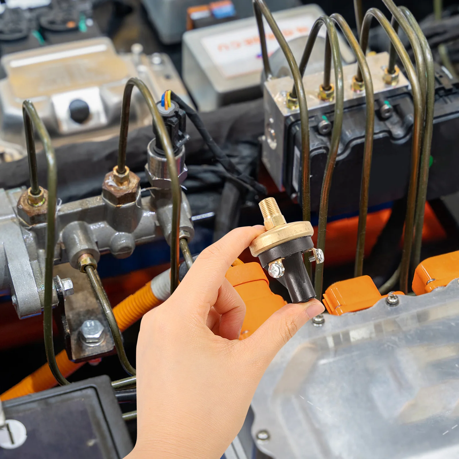 

Oil Pressure Sensor 4psi 18-27npt Sturdy Generator Oil Pressure Sending Unit Car Engine Sensor Transducer Car Accessory