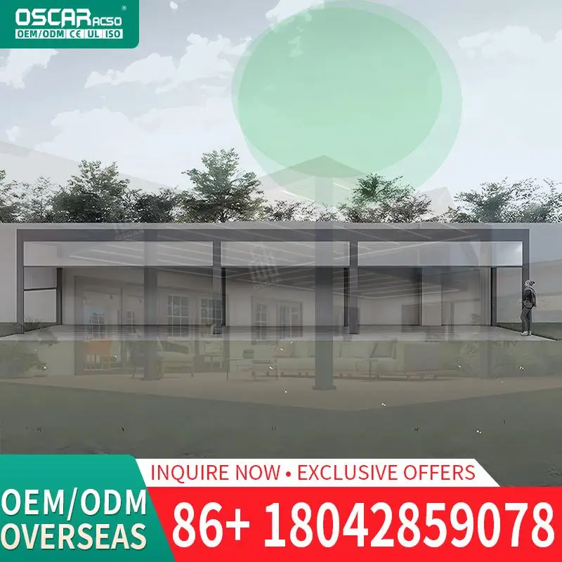 

Современная уличная алюминиевая водонепроницаемая жалюзи на крыше сада, биоклиматическая моторизованная электрическая для патио, заднего двора, террасы, беседки