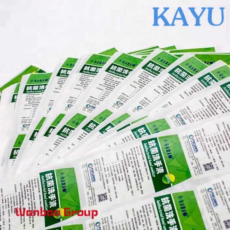 Product Fles Label Afdrukken Custom Zelfklevende Sticker Rol Waterdichte Vinyl Stickers