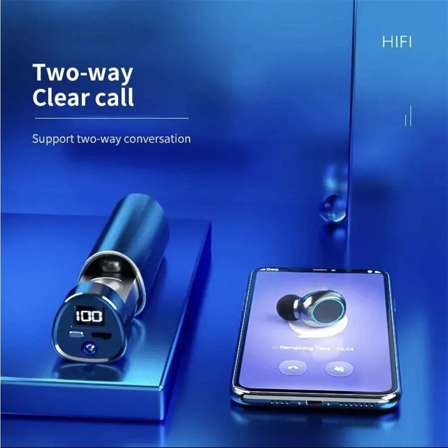 سماعات أذن لاسلكية N21 سماعات أذن ستيريو LED ، أضواء سماعات رأس ws للهاتف الذكي #4