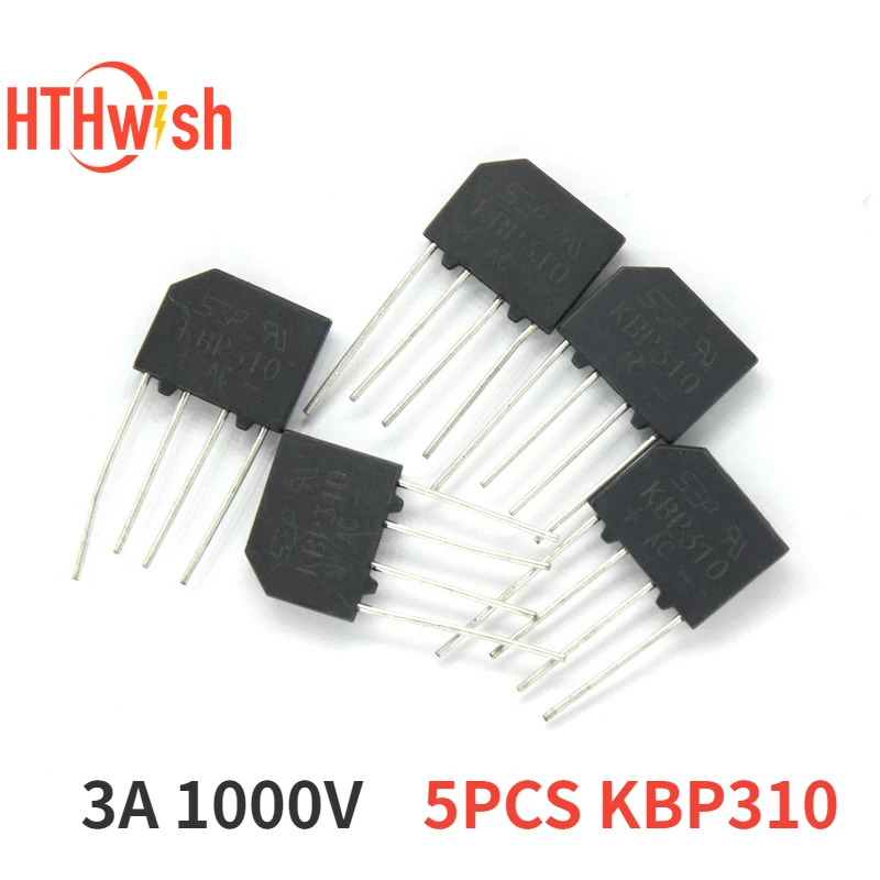 5PCS KBP310 3A 1000V Diode Bridge Rectifier DIP Rectifiers Electronic components