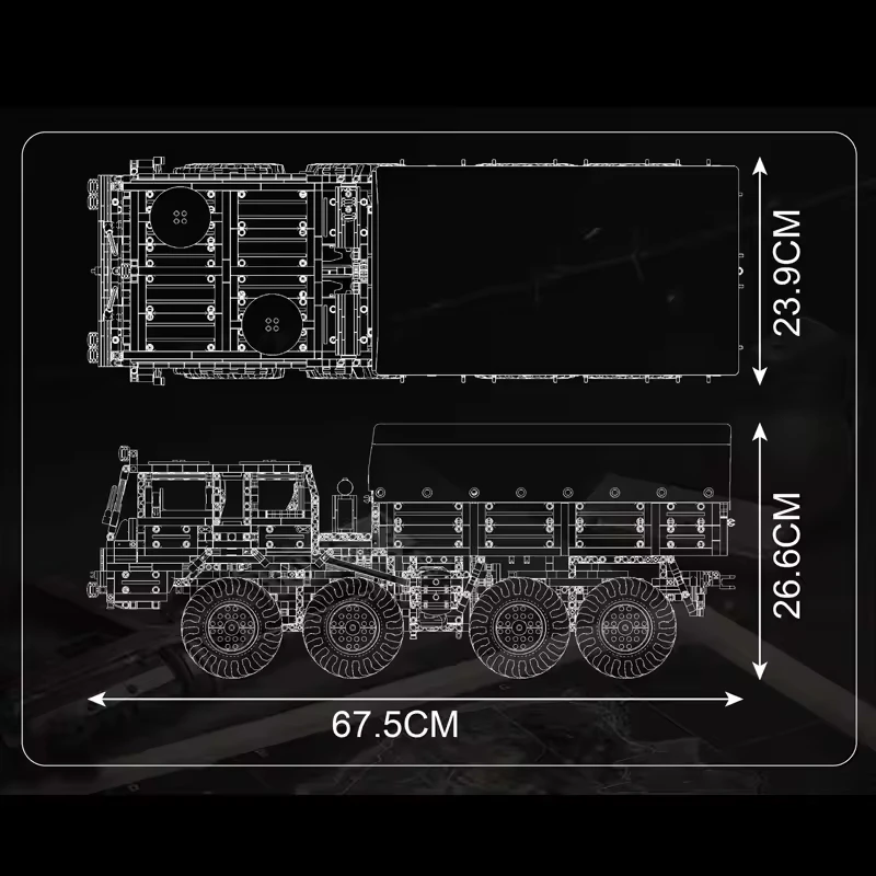 MOLD KING 20039 Tecnico Militare TATRLA 8x8 Camion Building Blocks Motorizzato Fuoristrada Camion Mattoni Giocattoli Per Bambini Regali Di Natale