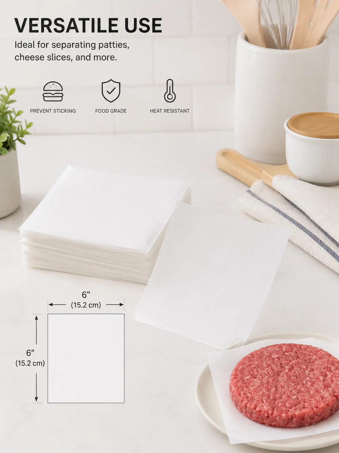 100 Pcs Parchment Paper Sheets 6