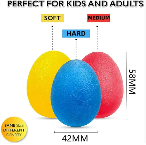 Bola de agarre de mano de silicona, huevo, gimnasio, Fitness, ejercitador pesado de dedo, pinza de recuperación muscular, entrenador, exprimidor para aliviar el estrés