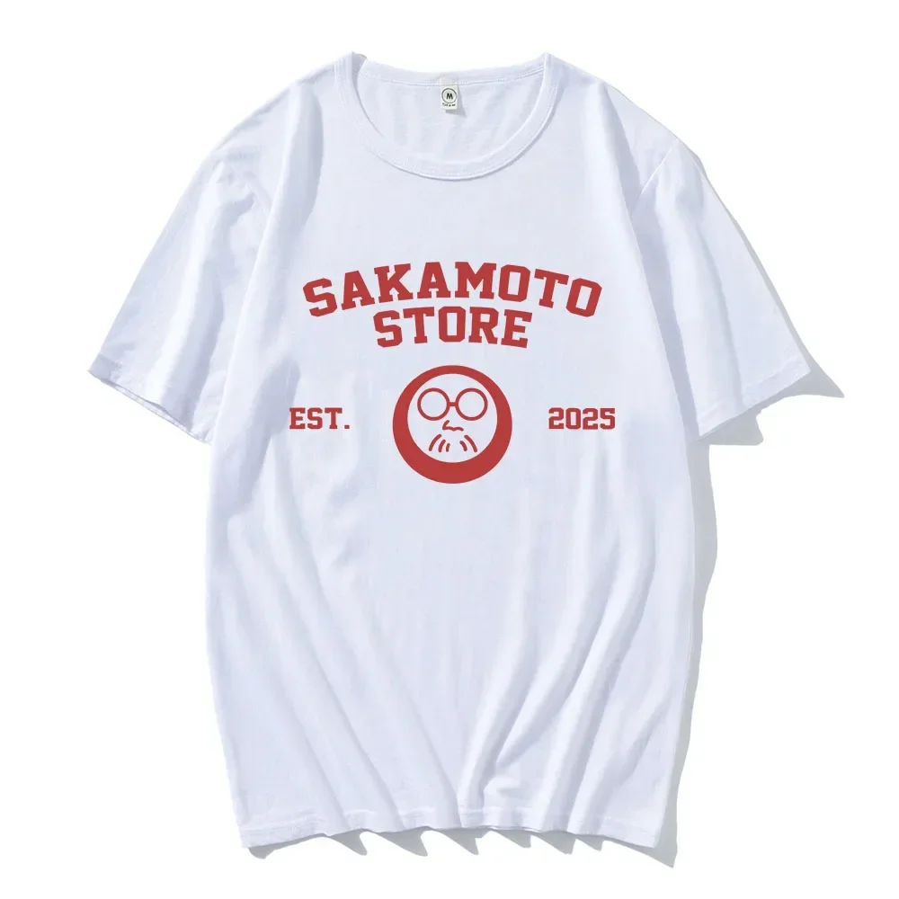 Sakamoto Store EST 2026 Tshirts Cartoon Manga Sakamoto Days Printing T-shirt Short Sleeve Men women Tee-shirt Unisex Streetwear