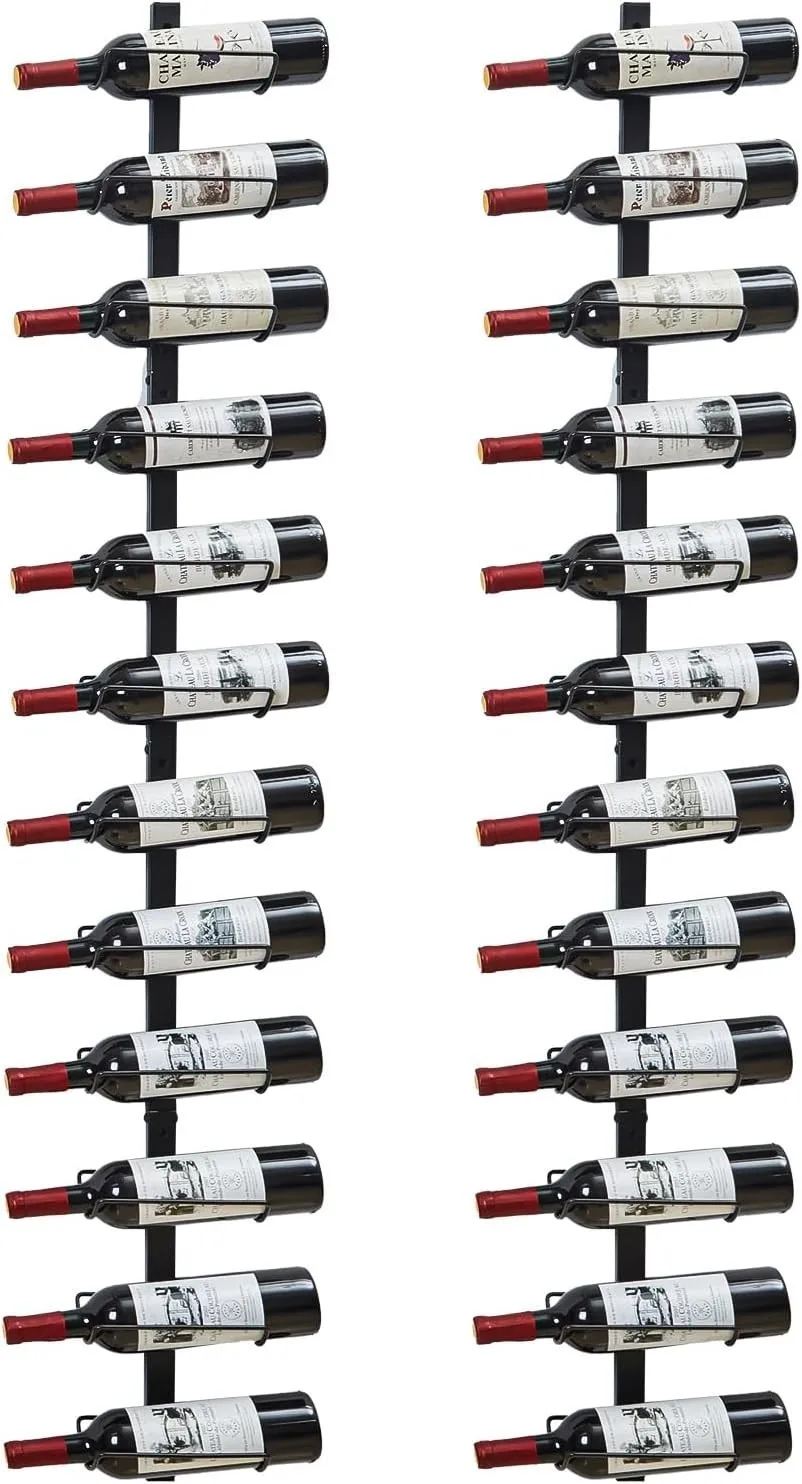 

2PC 12 Bottle Wall Wine Rack DIY Detachable Wall Mount Wine Display Rack Holder