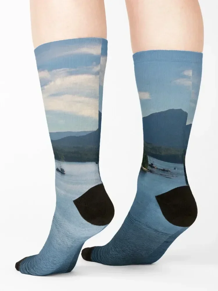 Calcetines de barco de pesca de Alaska, calcetines cortos de tobillo de Año Nuevo para hombre, calcetines de lujo para mujer