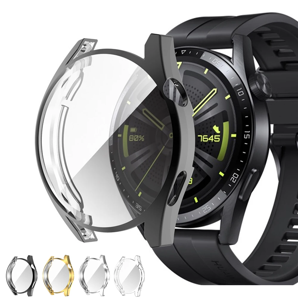 Screen Protection & Soft TPU Case For Huawei Watch 3 Pro / 3 GT 3 GT 2 Pro GT 2e 42mm 43mm 46mm 48mm Overall Protective Cover