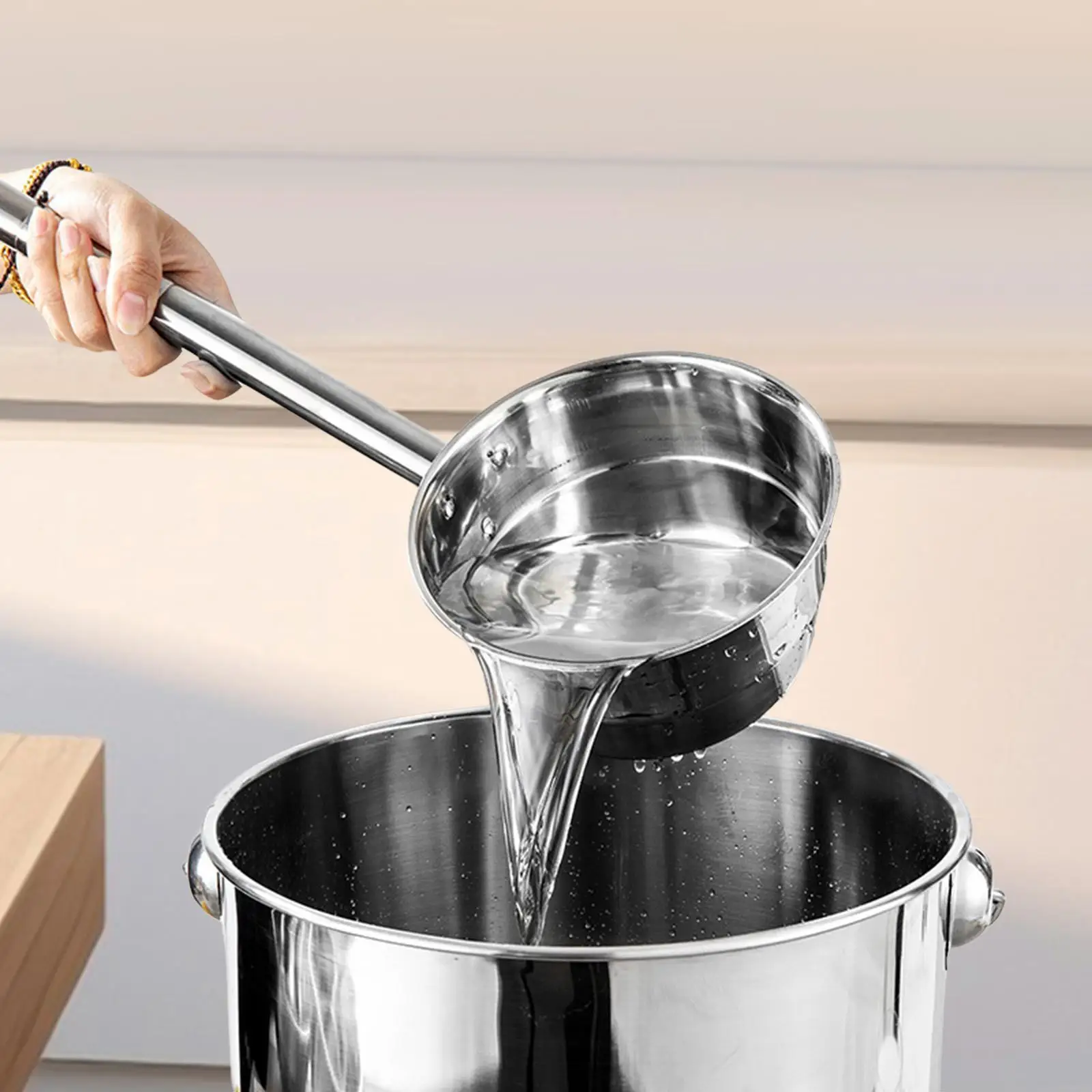 10inch Soup Ladle with Long Handle Large Lade for Rinse Bath Hair Washing