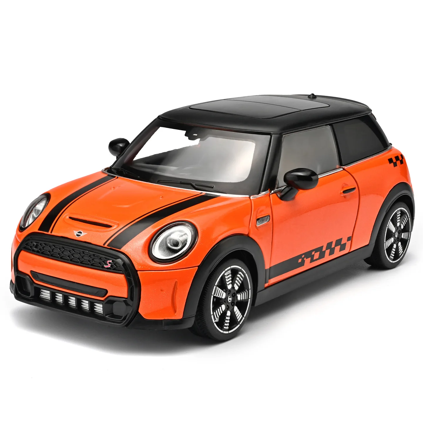 1:24 Cooper S Classic Version Retro British Compact Car Exquisite Alloy Die-cast Model Pull Back Light & Sound