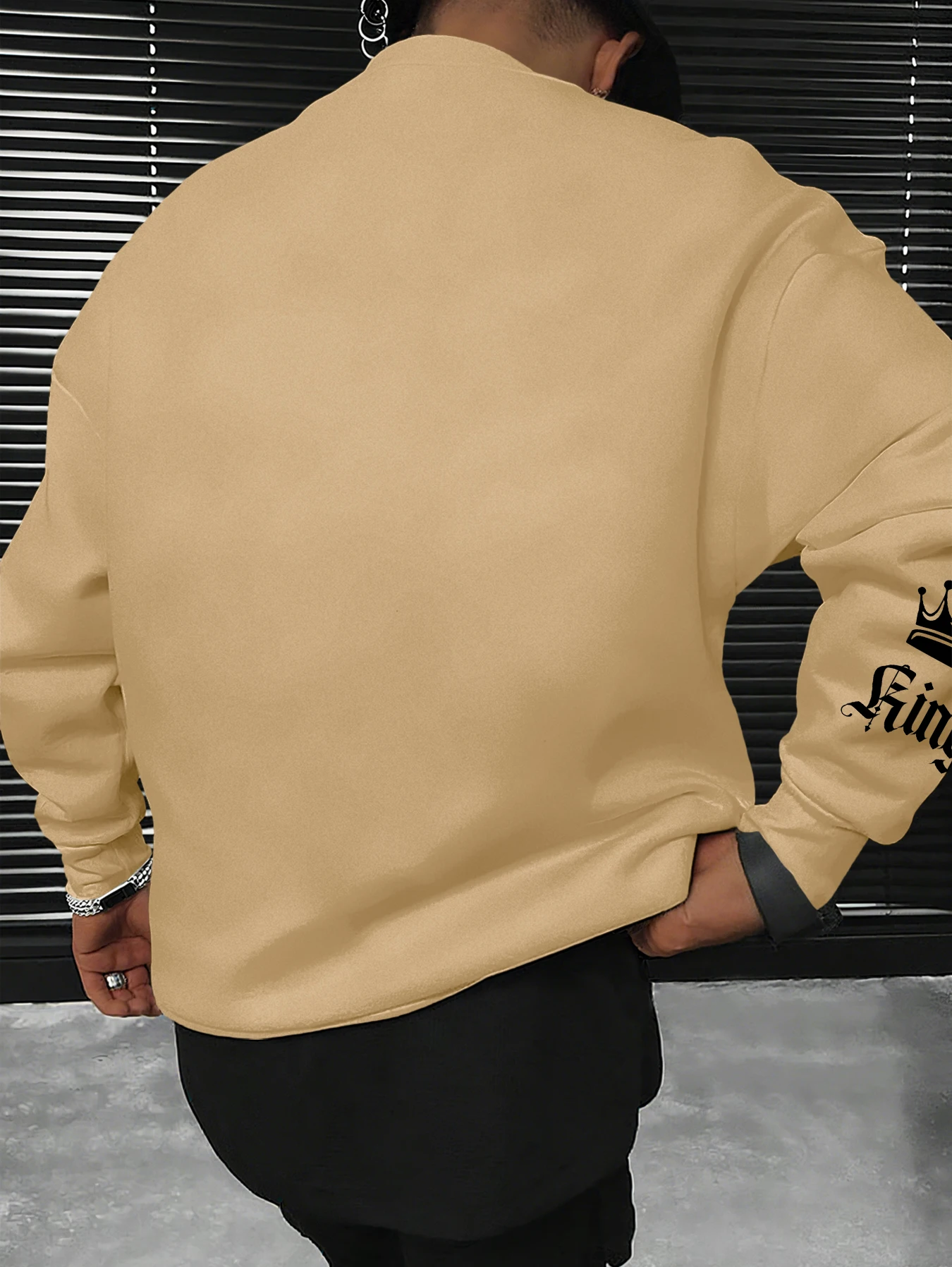 Herren Streetwear Rundhals-Sweatshirt San Francisco Krone Buchstabendruck Polyester Casual Pullover S-XXL – Detail 9