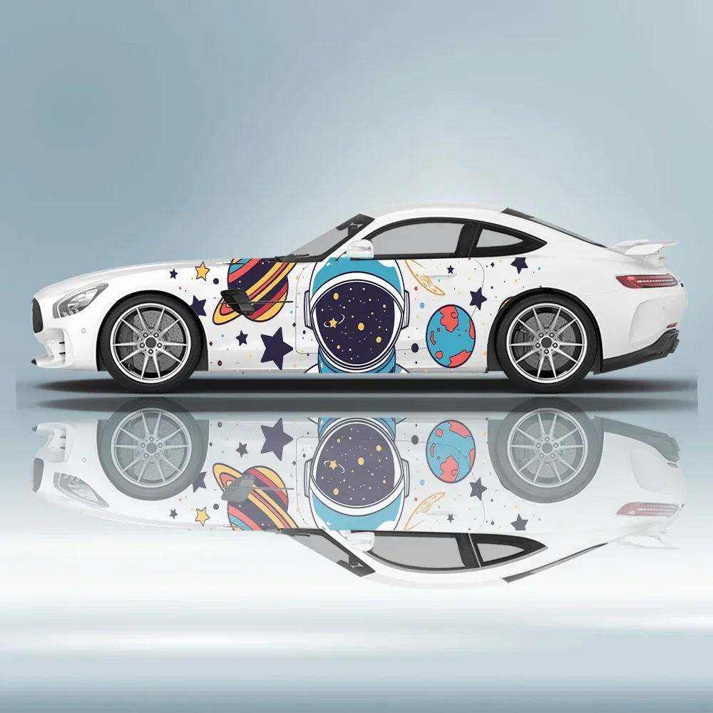 

Виниловая наклейка для автомобиля «Астронавт Планета Ракета», самоклеящаяся наклейка из ПВХ, подходит для грузовиков, внедорожников, Декор, автоаксессуары, подарок