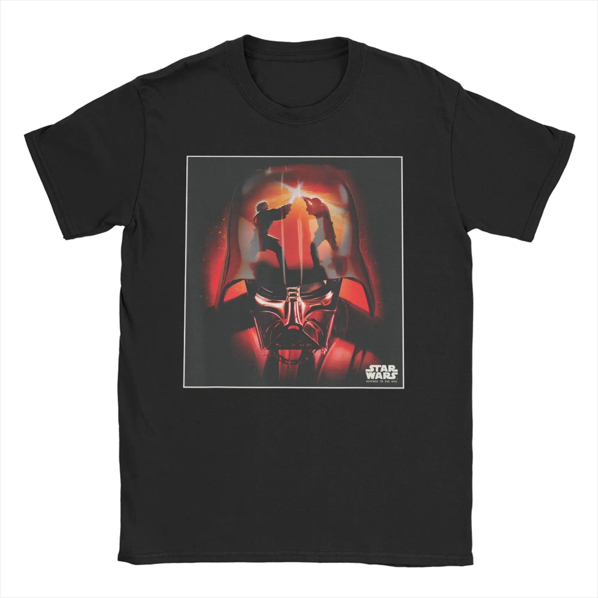 Men Women Revenge of the Sith Darth Maul Vader  T Shirt 100% Cotton Clothing Awesome Short Sleeve Round Neck Tees Unique T-Shirt