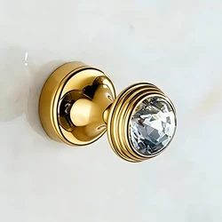 Crystal Hook Chrome Color Wall Clothes Rack Cloth Hook Wall Hook Robe Hook For Bathroom Accessory Hanger Copper Material YT-3007