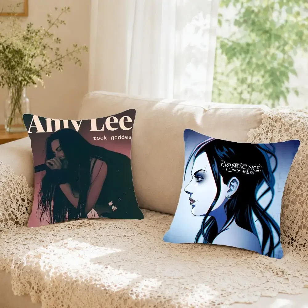Rock singer Evanescence Amy Lee Cushion Cover Faux fur decorative Dark academia style Cat scratching post Rustic Spa pillow