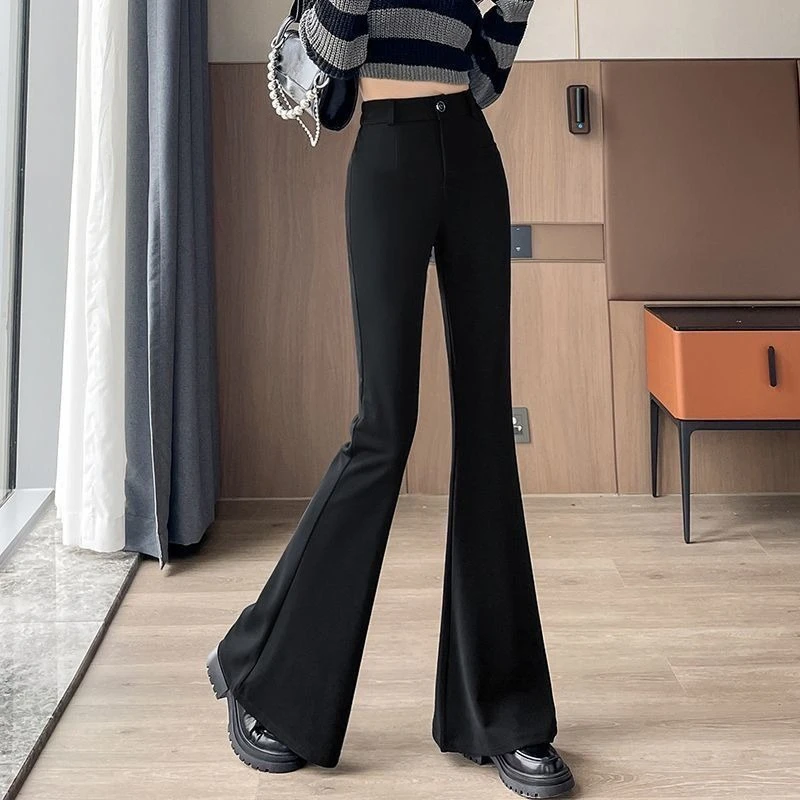 

Elegant Office Pants Women High Waist Bootcut Stretch Trousers 2026 New Slimming Drape Wide Leg Palazzo Pants