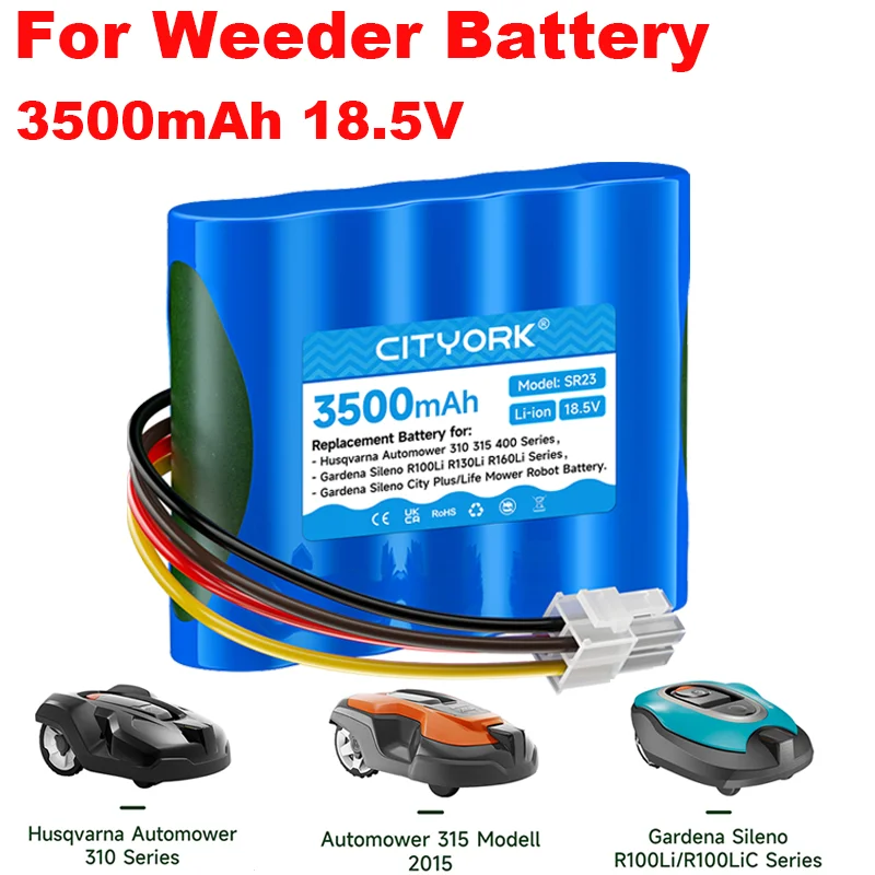 3500mAh Battery For Husqvarna Automower 310 315 400 Battery For Model 2015 Automower 315X Model 2018 Gardena Sileno R100Li R130L