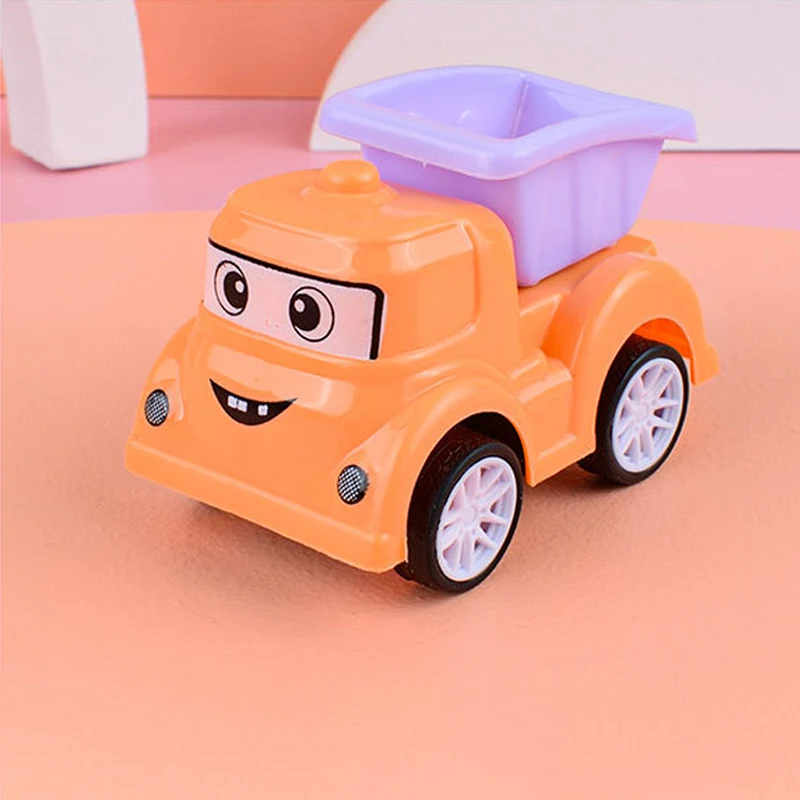 Children Mini Toy Car Cartoon Trailer Car Model Boy 1-6 Years Old Pull Back Car Cartoon Engineering Truck Fire Truck Kids Gifts