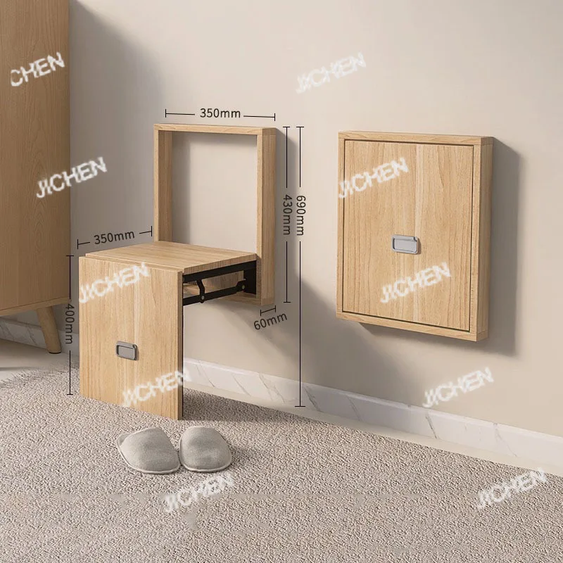 

Деревянный табурет для ванной, складной настенный сверхмощный компактный прихожая, домашнее использование, сиденье для ванной комнаты для беременных женщин, мебель для пожилых людей