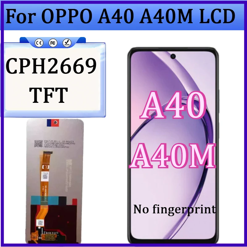 

New TFT LCD Screen For Oppo A40 A40M LCD Display Touch Screen Digitier Assembly Replacement For Oppo A40 CPH2669 NO Frame