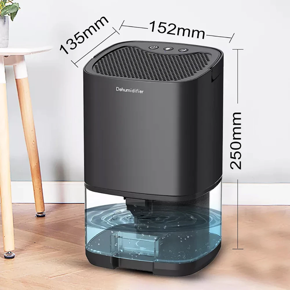 Deshumidificador doméstico de 1000ml, secador de aire silencioso, absorbente de humedad, secador de aire eléctrico con tanque de agua móvil para dormitorio, cocina y oficina