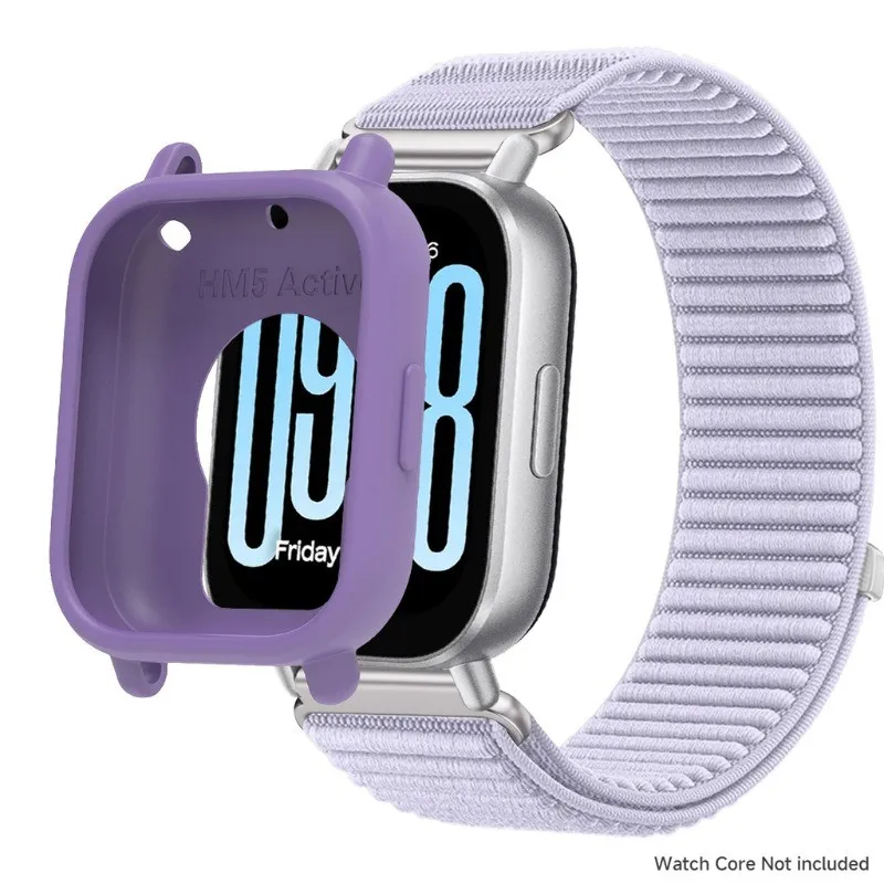 Nylon-Sportarmband + TPU-Hülle für Xiaomi Redmi Watch 5 Active 5 Lite, weiches Armband, Gürtelschutz, Ersatzzubehör