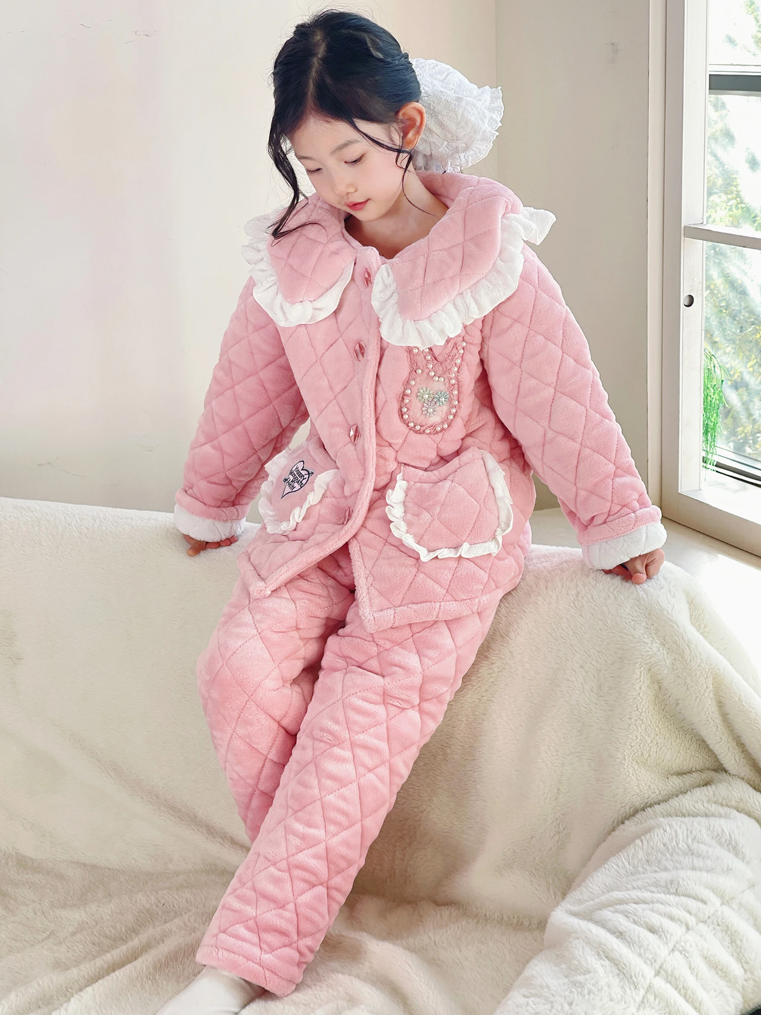 thiened-tee-layer-fce-padded-coral-velvet-children's-spwear-home-clothes-set-for-girls-warm-cozy-long-sve-pajamas