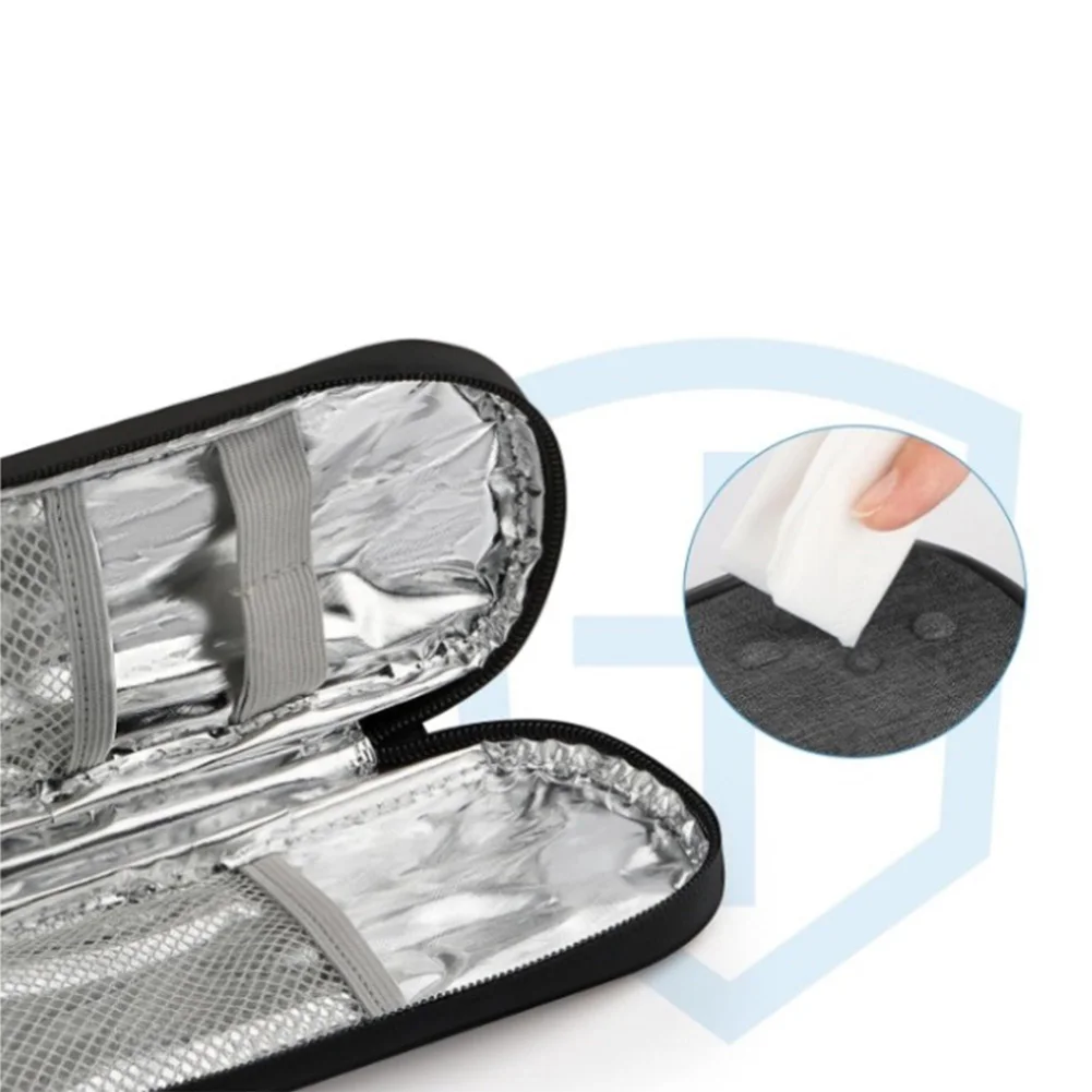 กระเป๋าเก็บความเย็นอินซูลินแบบพกพากระเป๋าเบาหวานยาป้องกันตัวป้องกันกระเป๋าถือกระเป๋าเก็บความเย็นอินซูลินเบาหวานสำหรับโรคเบาหวาน