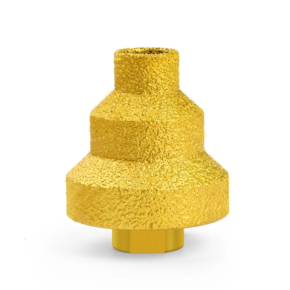 M10/M14 20/35/50mm Diamantgelöteter Stufenbohrer M10/M14 Mehrschichtiger Konischer Reibahle-Lochweiter für Marmorfliesen Präzise – Detail 9