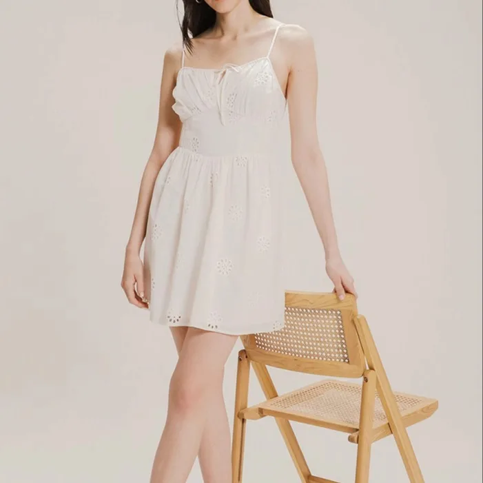 Ele Vita alta Midi Dr con spalline in colore Gonna lunga per ort Donna Super bella estate Dr