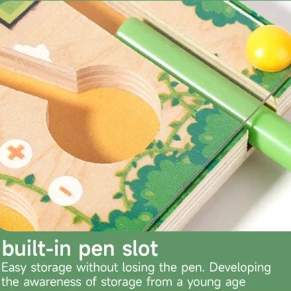 Gioco di posizionamento in legno Montessori Giocattoli magnetici per addestramento alla concentrazione per bambini Divertenti numeri colorati che scrivono labirinto magnetico